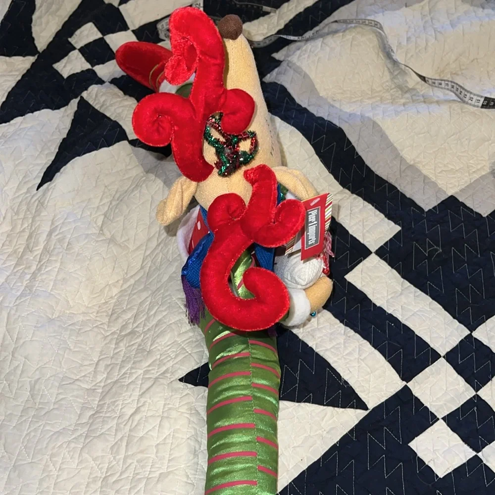 NWT Pier 1 Christmas Reindeer door draft stopper